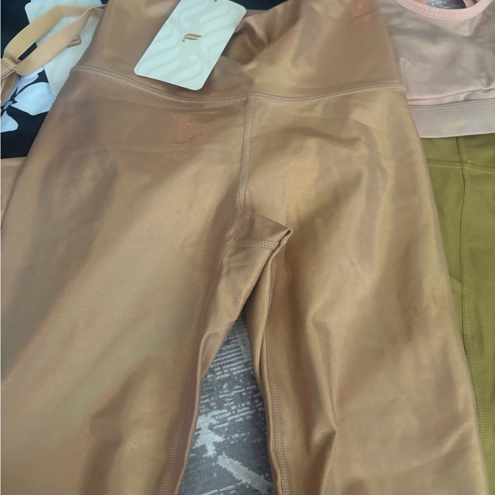 Fabletics Peach & Olive Twin Sports Bras - Picture 6 of 8